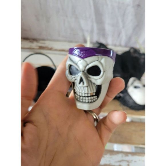 Pumpkin mini basket Grim reaper skeleton Halloween decor home set - Picture 5 of 9